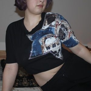 Dazzled K-pop Fashion Cropped Tee Asian Fashion TS-Angel FoFoPop